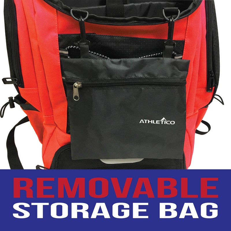 Athletico Swim Backpack - Swim Bag With Wet & Dry Compartments for Swimming, the Beach, Camping - Pool Bags Include Laptop Sleeve (Red) - Image 5